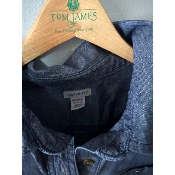 Womens Size M Carhartt Denim Tunic Shirt - Picture 2 of 6